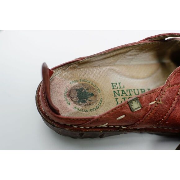 El Naturalista Women's Leather Mary Jane clog Shoes Size 37 Red US 6.5 - Picture 7 of 8